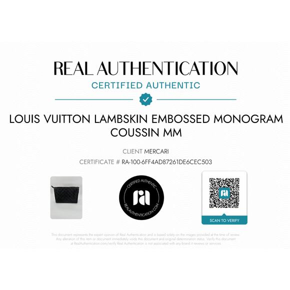 LOUIS VUITTON Lambskin Embossed Monogram Coussin MM - Picture 7 of 16
